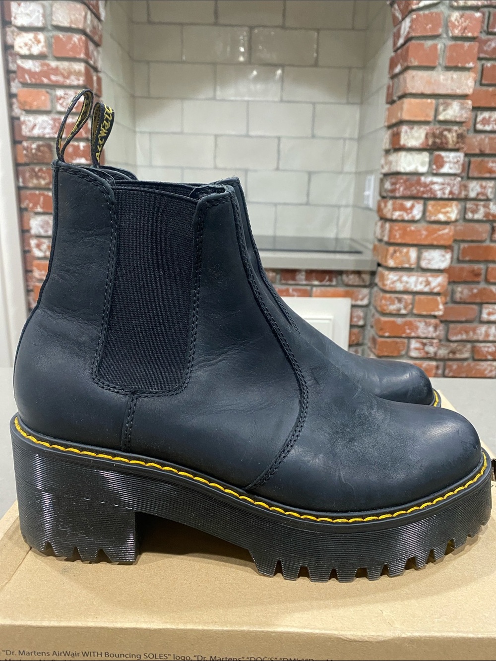 dr martens rometty ankle chelsea boot black womens 9